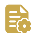Paper and cogwheel illustration