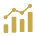 Bar and line graph icon